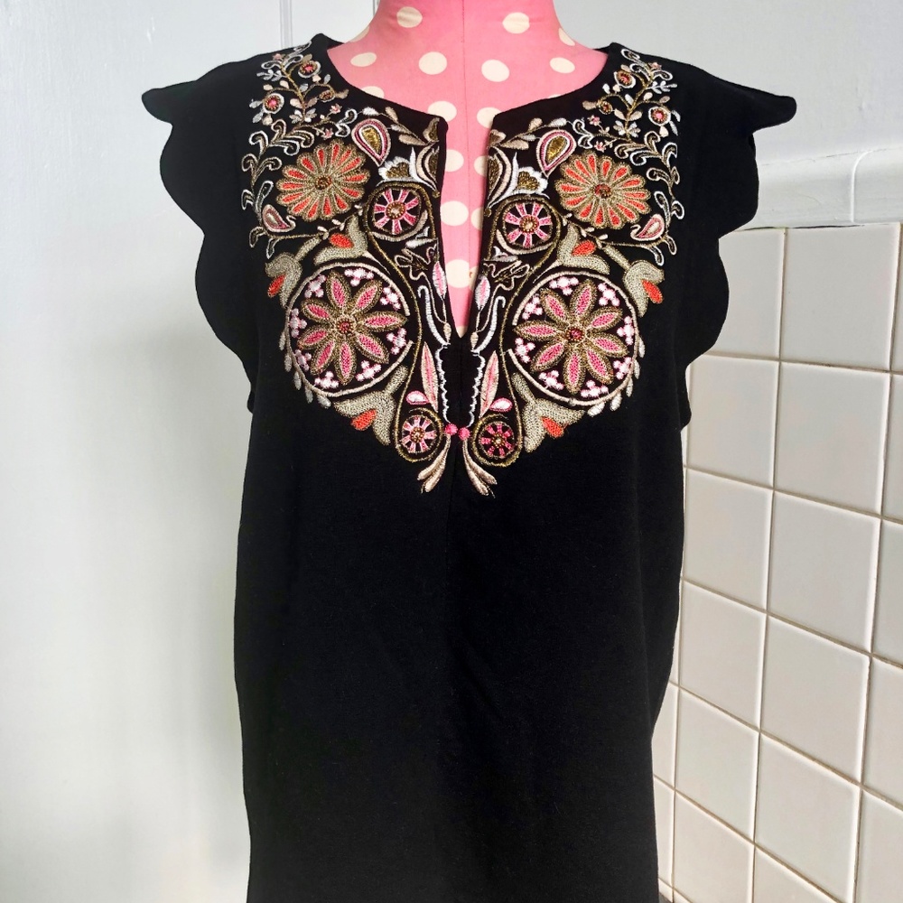 Anthropologie Akemi Kin Binah Scallop Shell Blouse - Picture 3 of 7